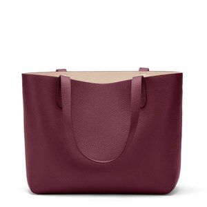 Cuyana Merlot Blush Small Structured Leather Tote